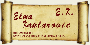 Elma Kaplarović vizit kartica